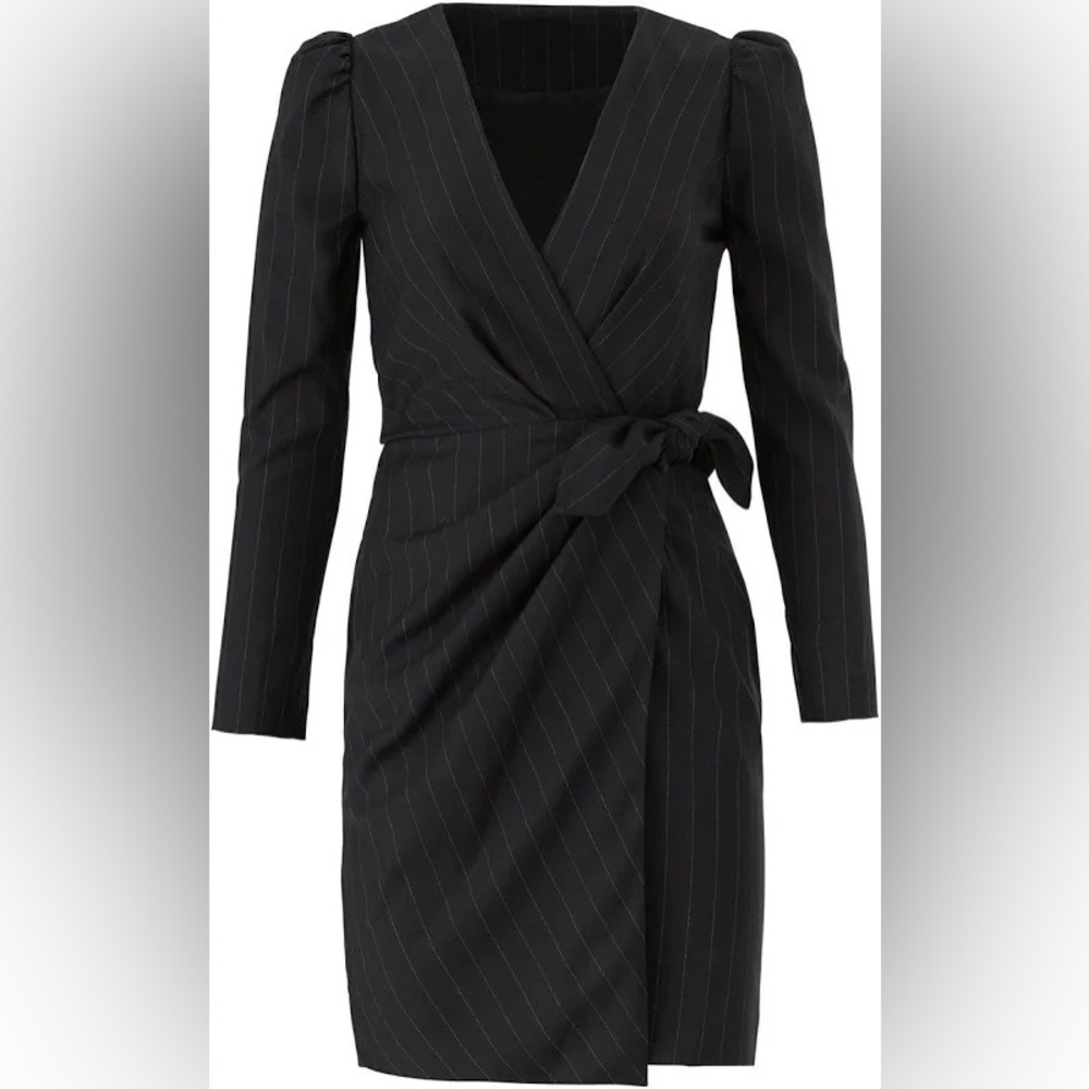 Ba&sh pinstripe wrap dress